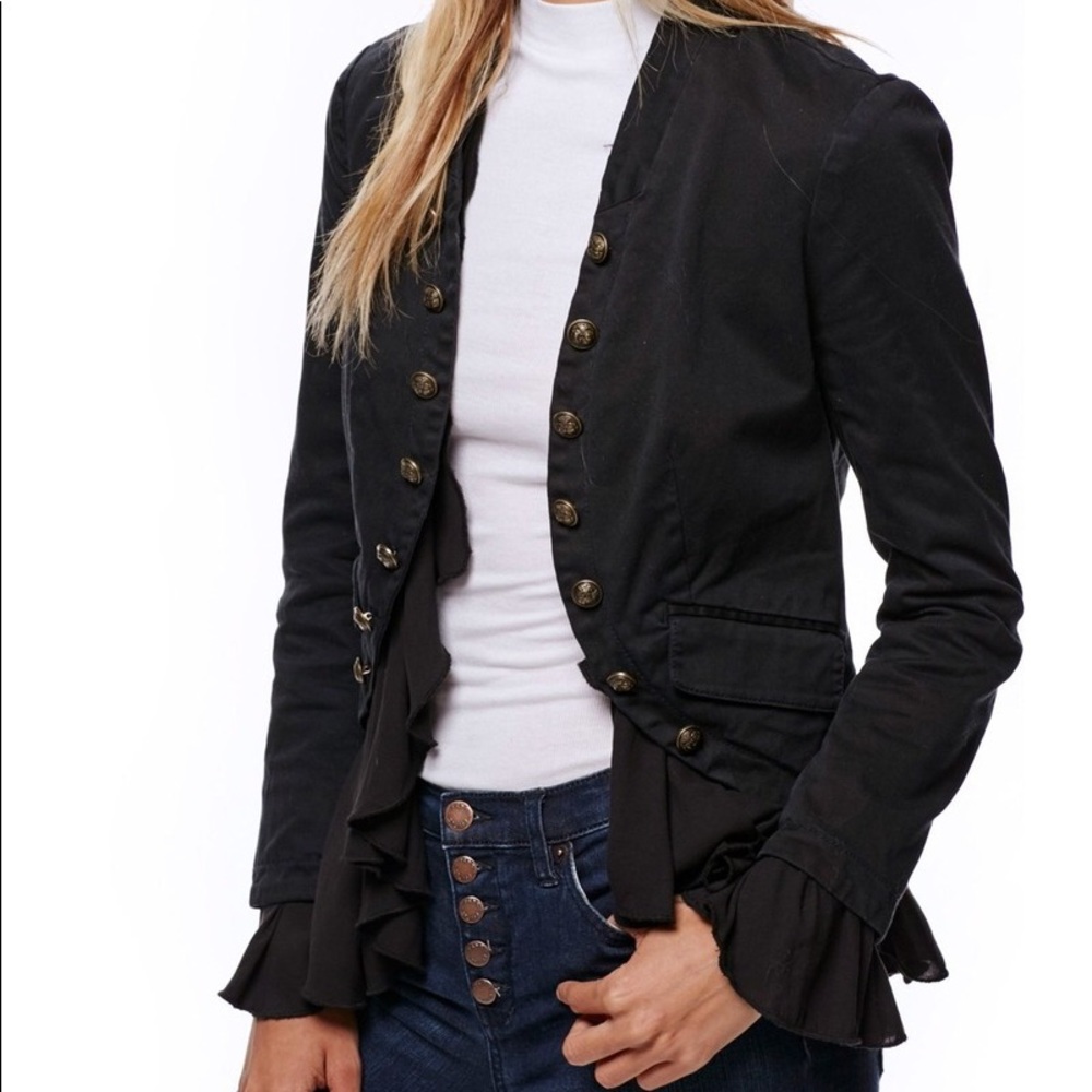 Free People Romantic Ruffles Jacket Sz Large